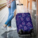 Cute Owls Pattern Boho Style Ornament Luggage Covers