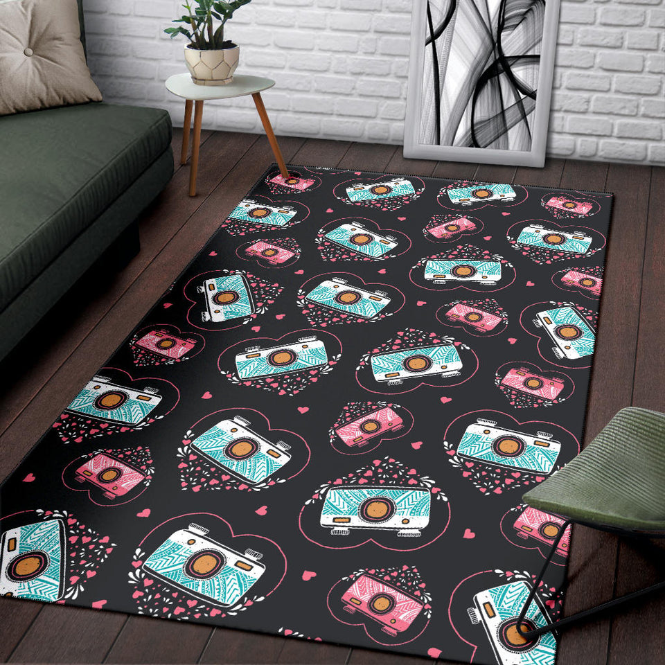 Camera Pattern Print Design 04 Area Rug