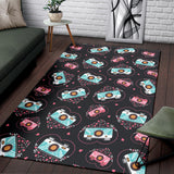 Camera Pattern Print Design 04 Area Rug