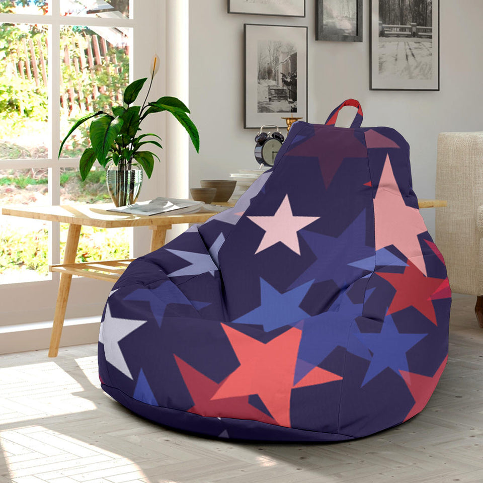 Red Blue Star Pattern Bean Bag Cover