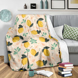 Lemon Flower Leave Pattern Premium Blanket