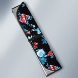 Skull Flower Roses Leave Pattern Car Sun Shade