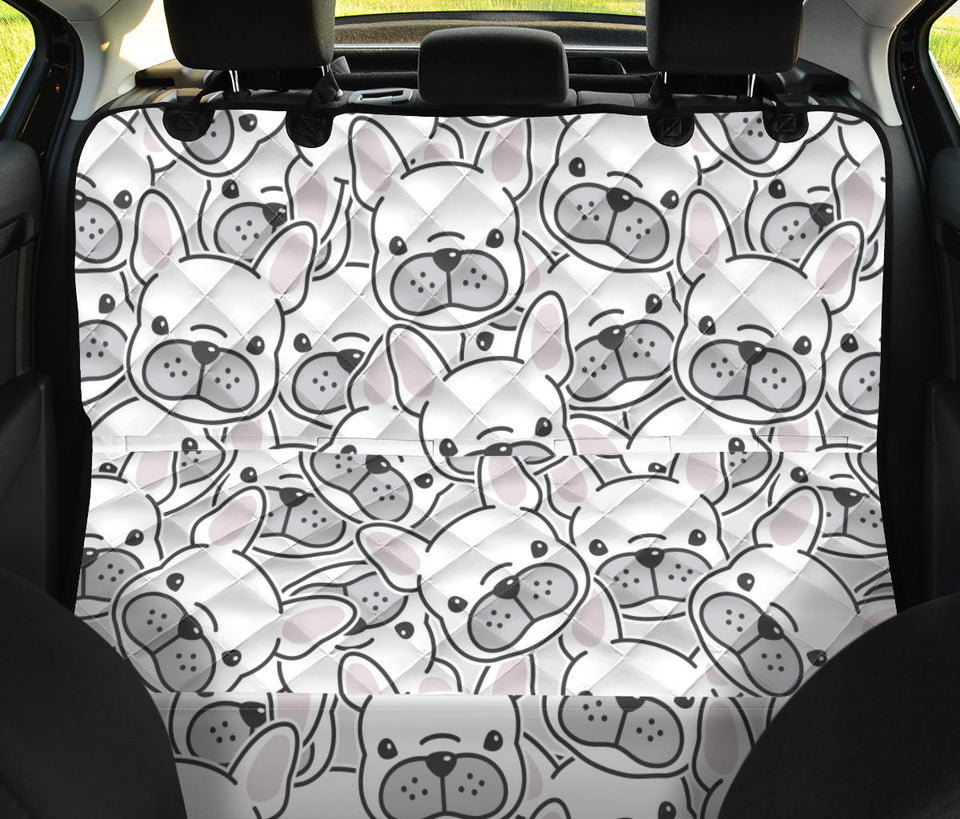 Cute French Bulldog Head Pattern Dog Car Seat Covers