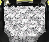 Cute French Bulldog Head Pattern Dog Car Seat Covers