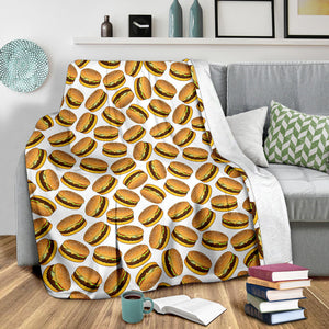 Hamburger Pattern Print Design 03 Premium Blanket
