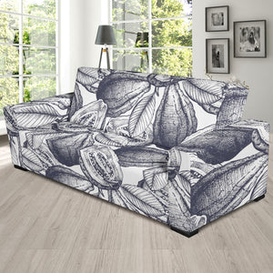 Guava Tropical Hand Drawn Pattern Sofa Slipcover