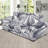 Guava Tropical Hand Drawn Pattern Sofa Slipcover