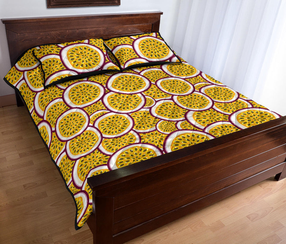 Passion fruits slice pattern Quilt Bed Set