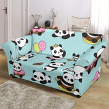 Cute Baby Panda Pattern Loveseat Couch Slipcover