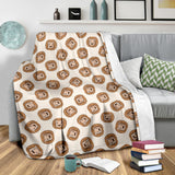 Lion Pattern Print Design 01 Premium Blanket