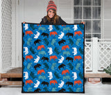 Colorful Rhino Pattern Premium Quilt