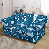 Cute Shark Pattern Loveseat Couch Slipcover