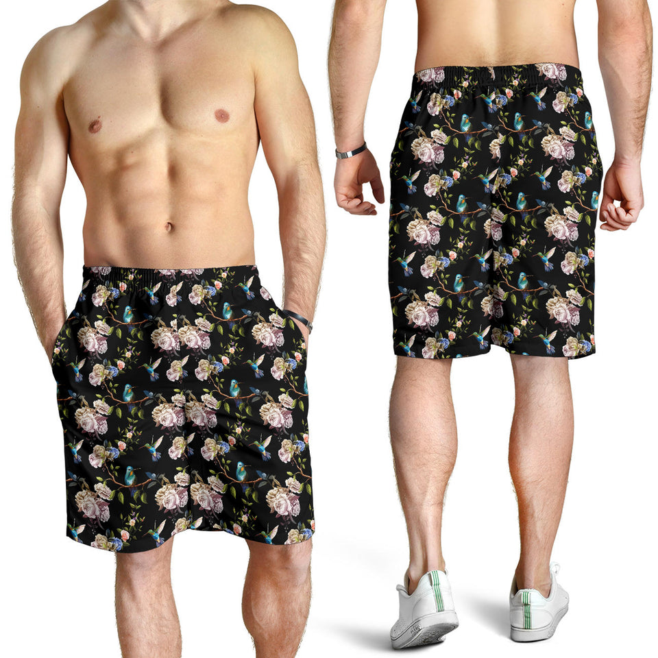 Hummingbird Pattern Print Design 03 Men Shorts
