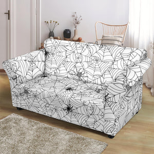 Spider Web Cobweb Pattern Loveseat Couch Slipcover