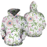 Beautiful Pink Lotus Waterlily Leaves Pattern Men Women Pullover Hoodie