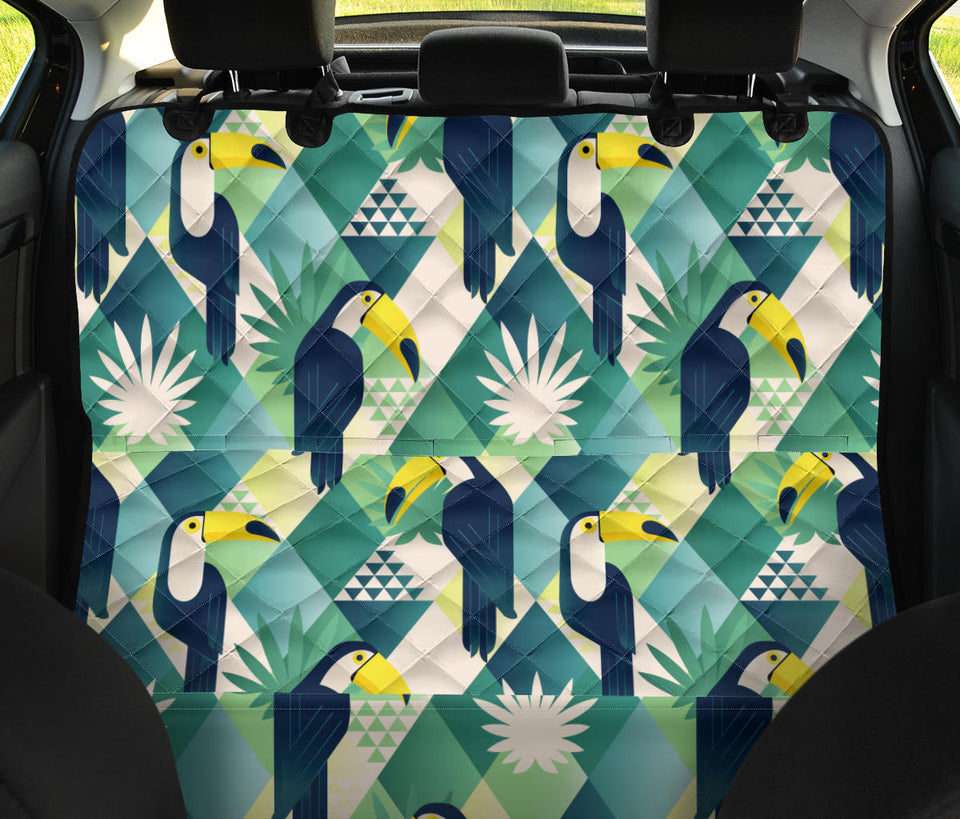 Toucan Tropical Leaves Design Pattern  Dog Car Seat Covers