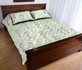 Seahorse shell pattern Quilt Bed Set