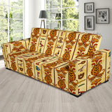 Egypt Hieroglyphics Pattern Print Design 04 Sofa Slipcover