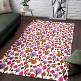 Squirrel Pattern Print Design 02 Area Rug