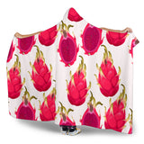 Dragon Fruits Design Pattern Hooded Blanket