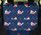 Cute Sea Lion Seal Christmas Hat Candy Cane Heart Pattern Dog Car Seat Covers