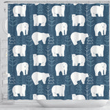 Polar Bear Mother Her Child Pattern Shower Curtain Fulfilled In US