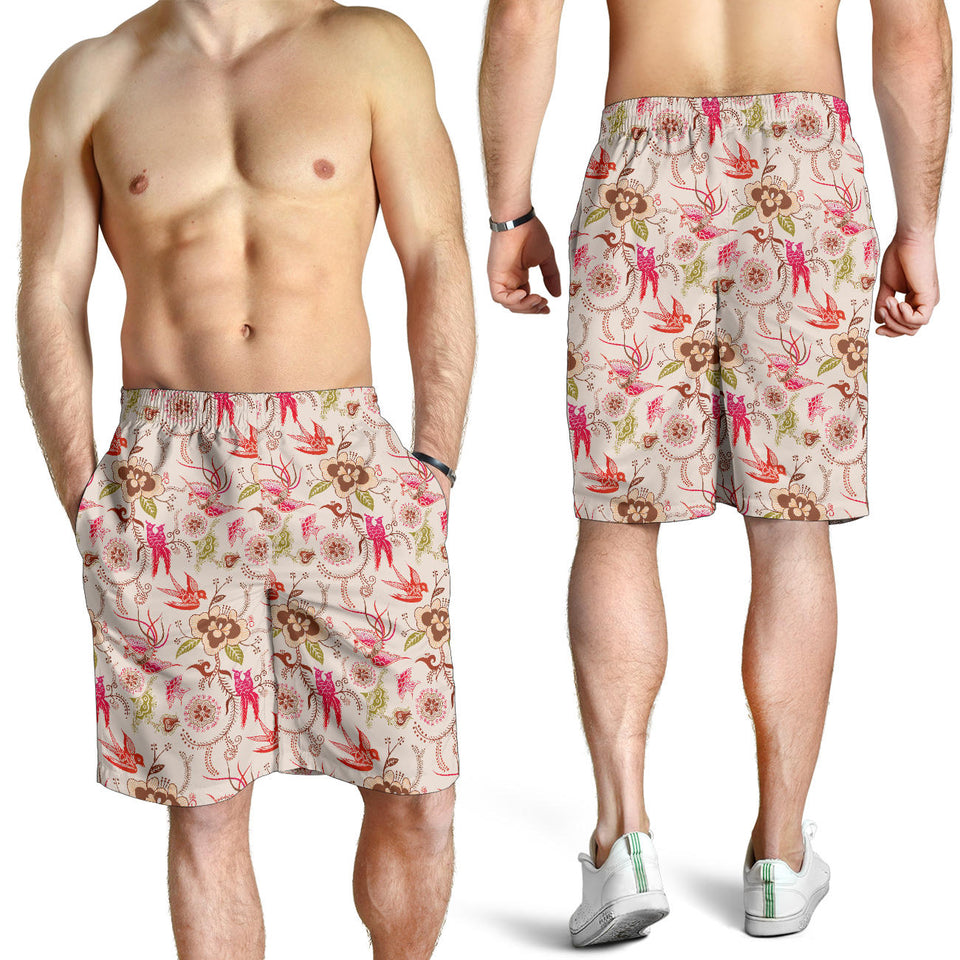 Swallow Pattern Print Design 01 Men Shorts