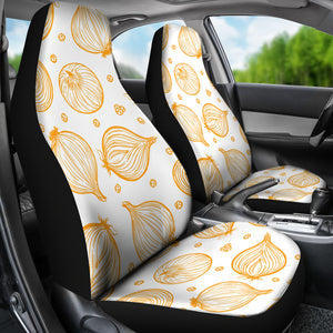 Hand Drawn Onion Pattern Universal Fit Car Seat Covers