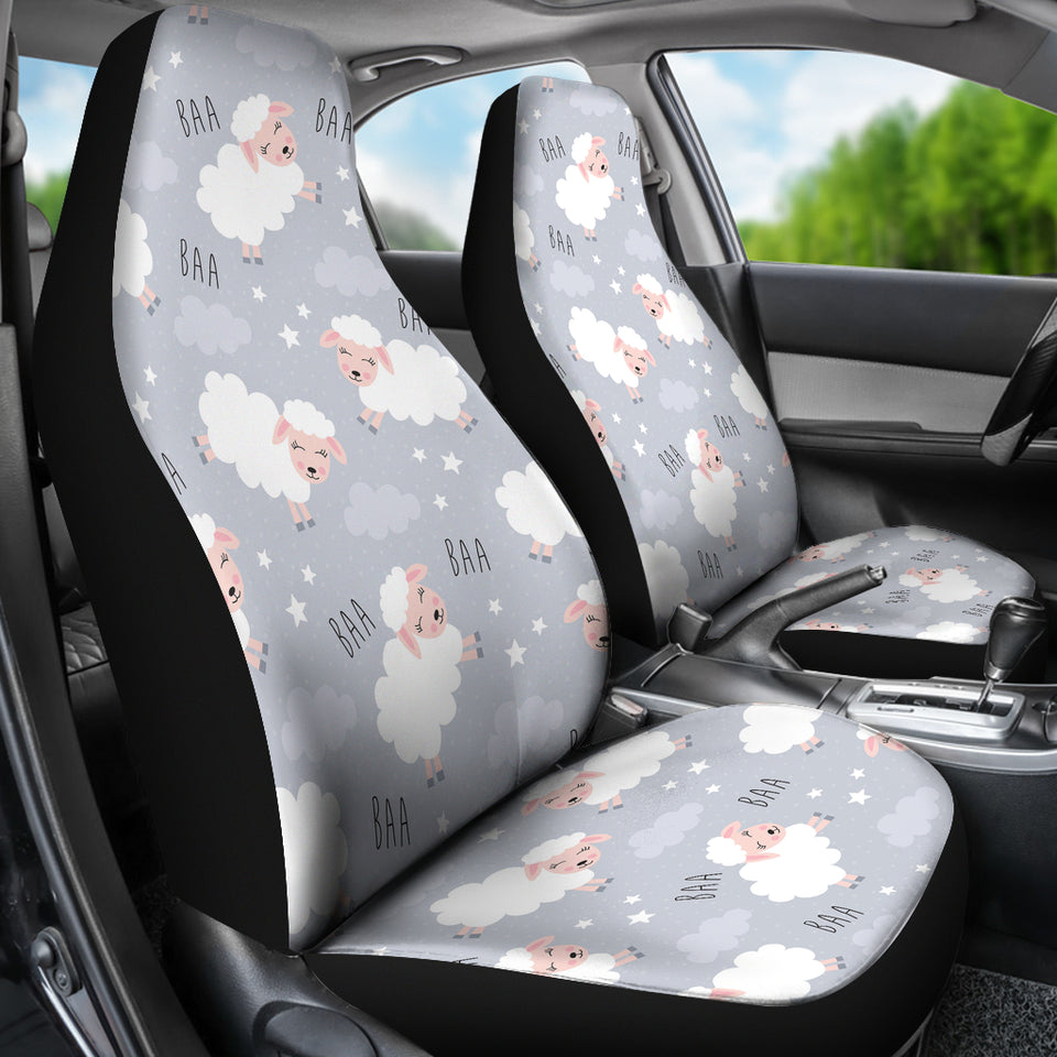 Sweet Dreams Sheep Pattern  Universal Fit Car Seat Covers