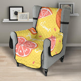 Grapefruit yellow background Chair Cover Protector