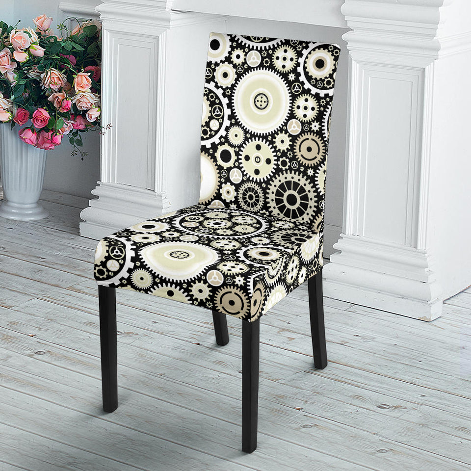 Gear Pattern Print Design 02 Dining Chair Slipcover