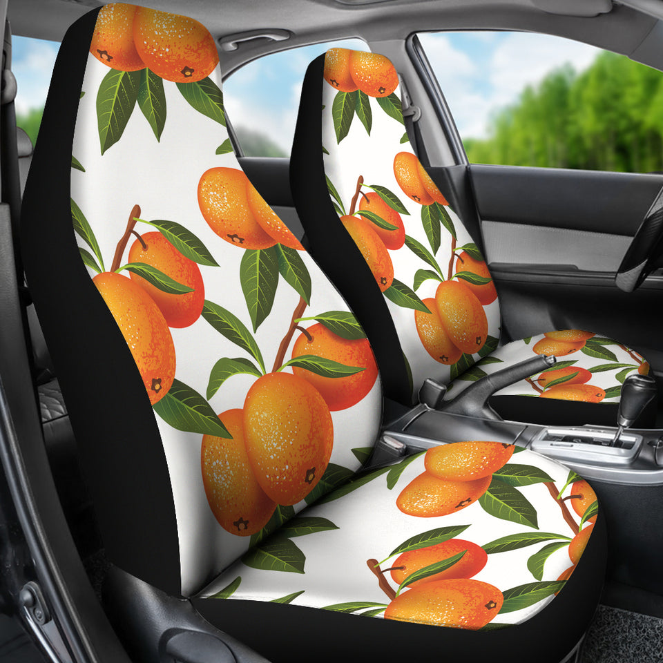 Oranges Pattern Background Universal Fit Car Seat Covers