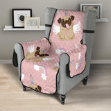 Cute unicorn pug pattern Chair Cover Protector