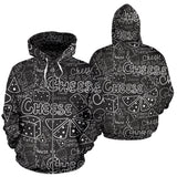 Handwritten Cheese Pattern Zip Up Hoodie