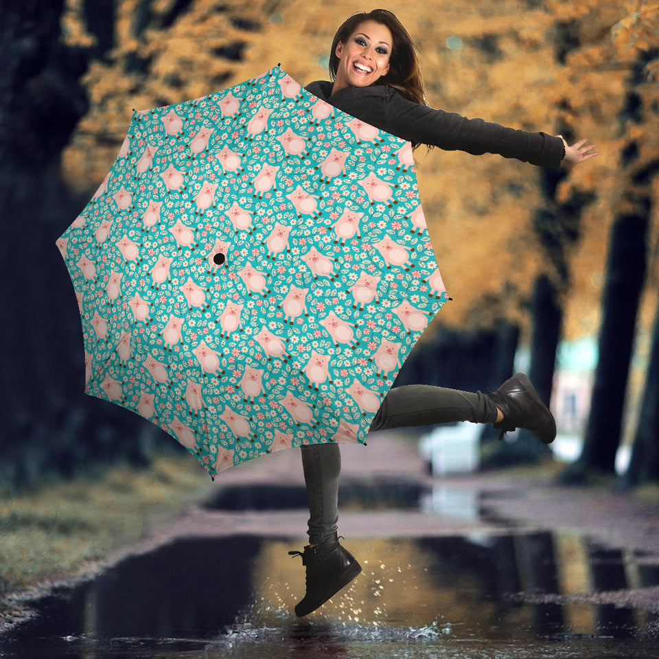 Pig Pattern Print Design 01 Umbrella