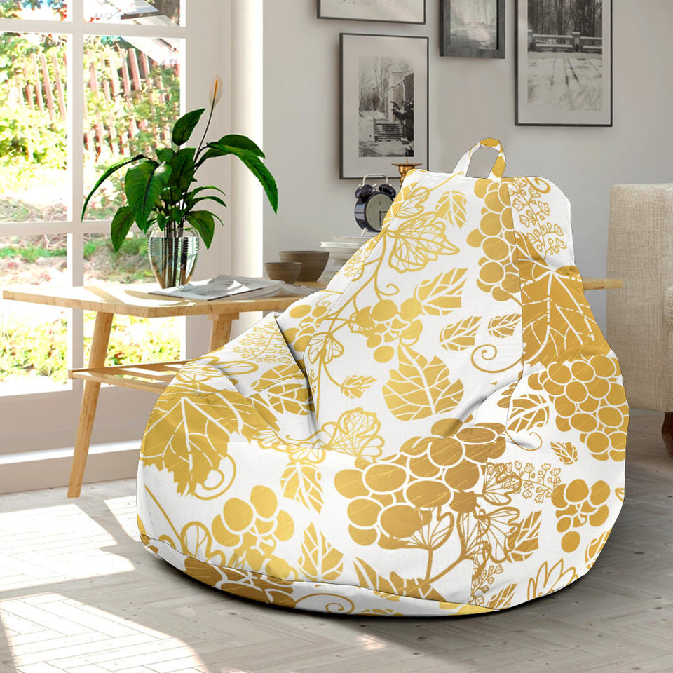 Gold Grape Pattern Bean Bag Cover