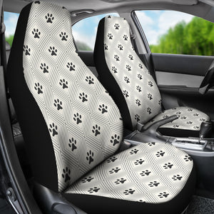 Dog Paws Pattern Print Design 03 Universal Fit Car Seat Covers