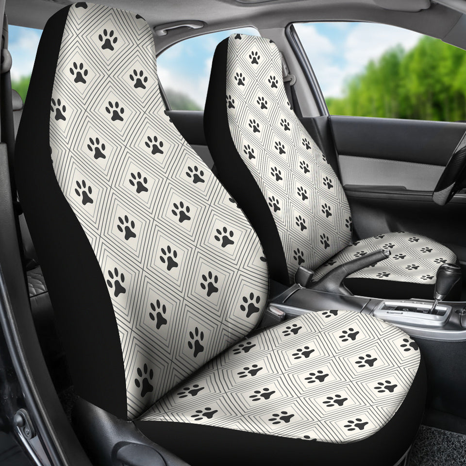 Dog Paws Pattern Print Design 03 Universal Fit Car Seat Covers