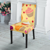 Cake Cupcake Heart Cherry Pattern Dining Chair Slipcover