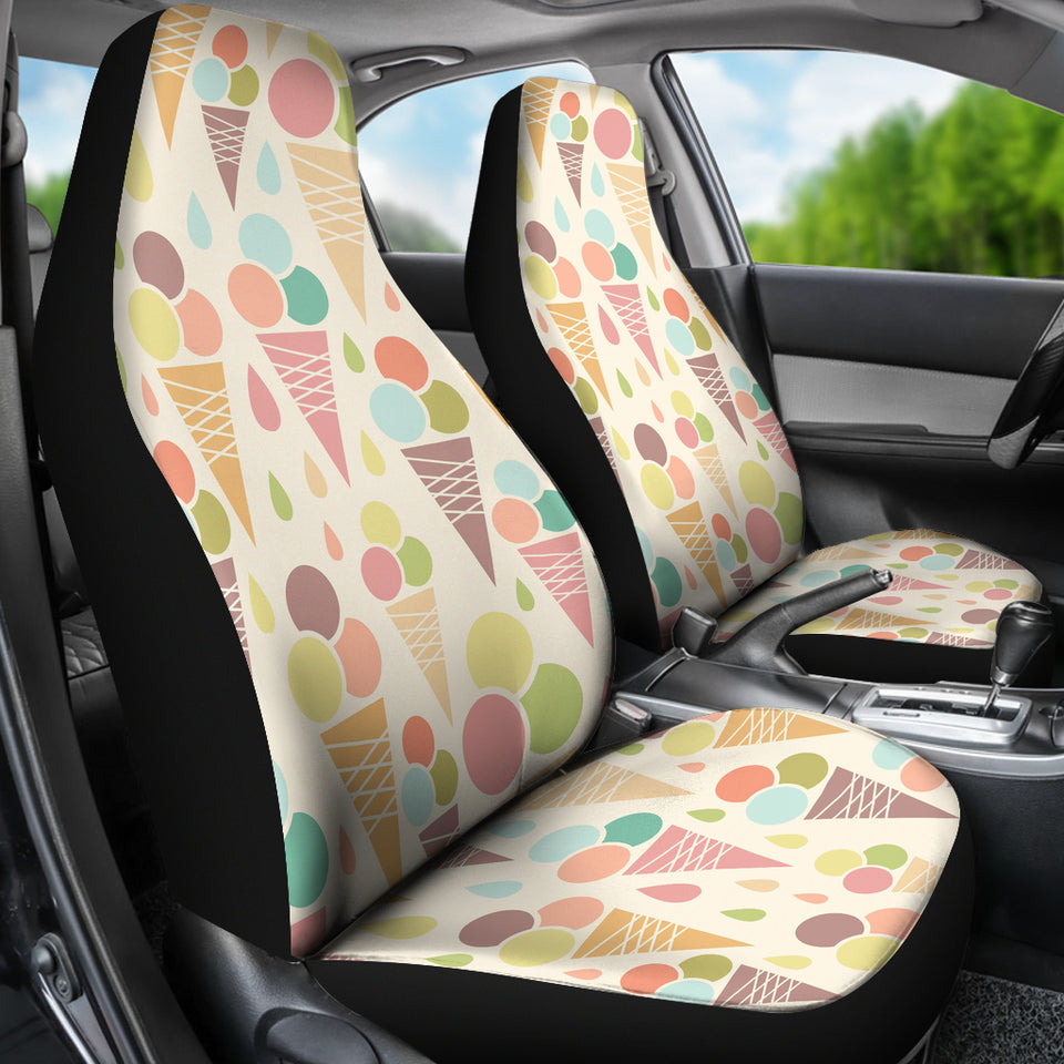 Ice Cream Cone Pattern Universal Fit Car Seat Covers