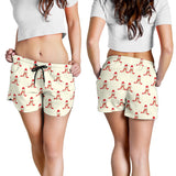 Golden Retriever Pattern Print Design 01 Women Shorts