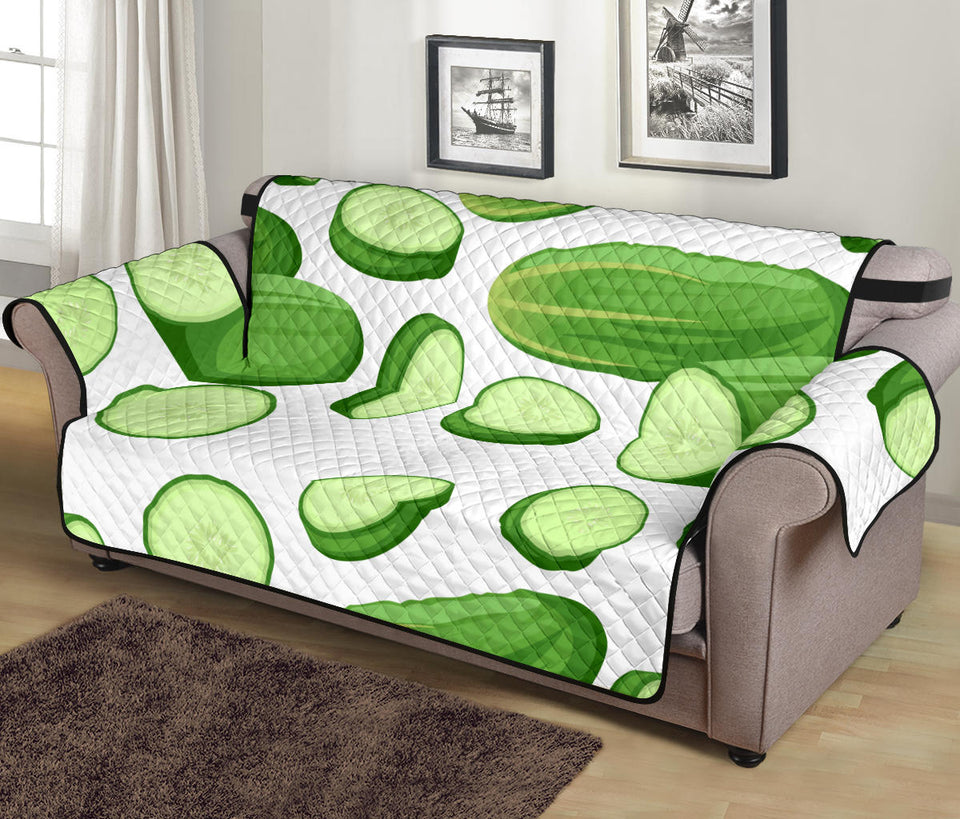 cucumber whole slices pattern Sofa Cover Protector
