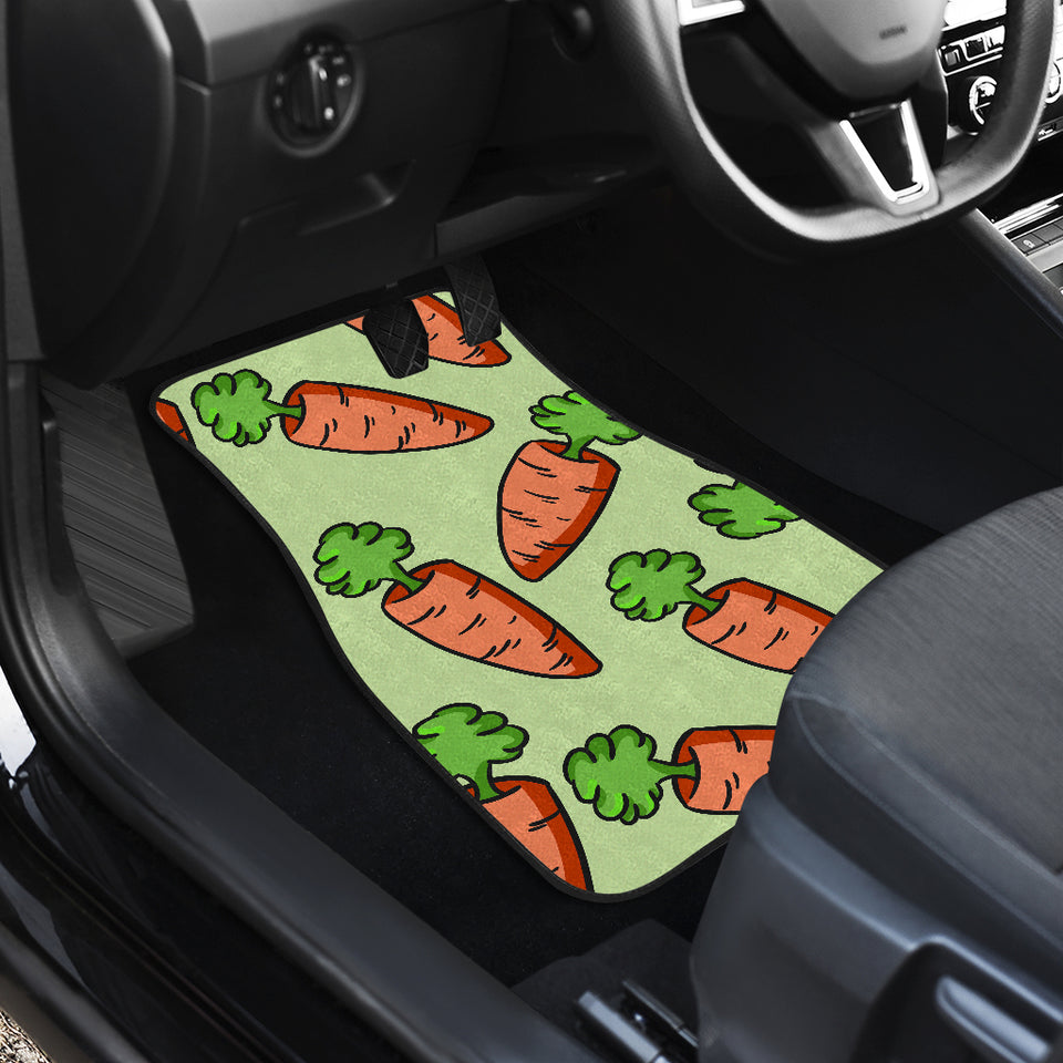 Carrot Pattern Print Design 05 Front and Back Car Mats