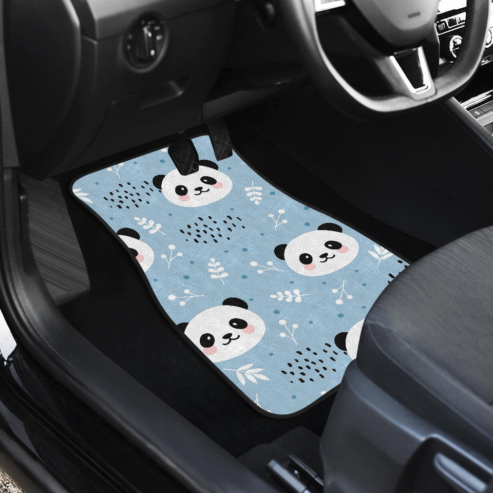 Cute Panda Pattern Front And Back Car Mats