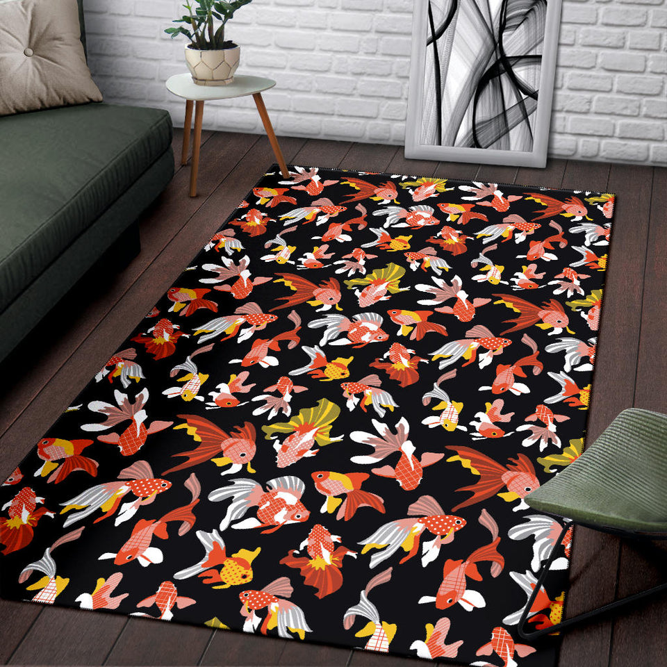 Goldfish Pattern Print Design 03 Area Rug
