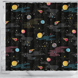 Space Pattern Shower Curtain Fulfilled In US