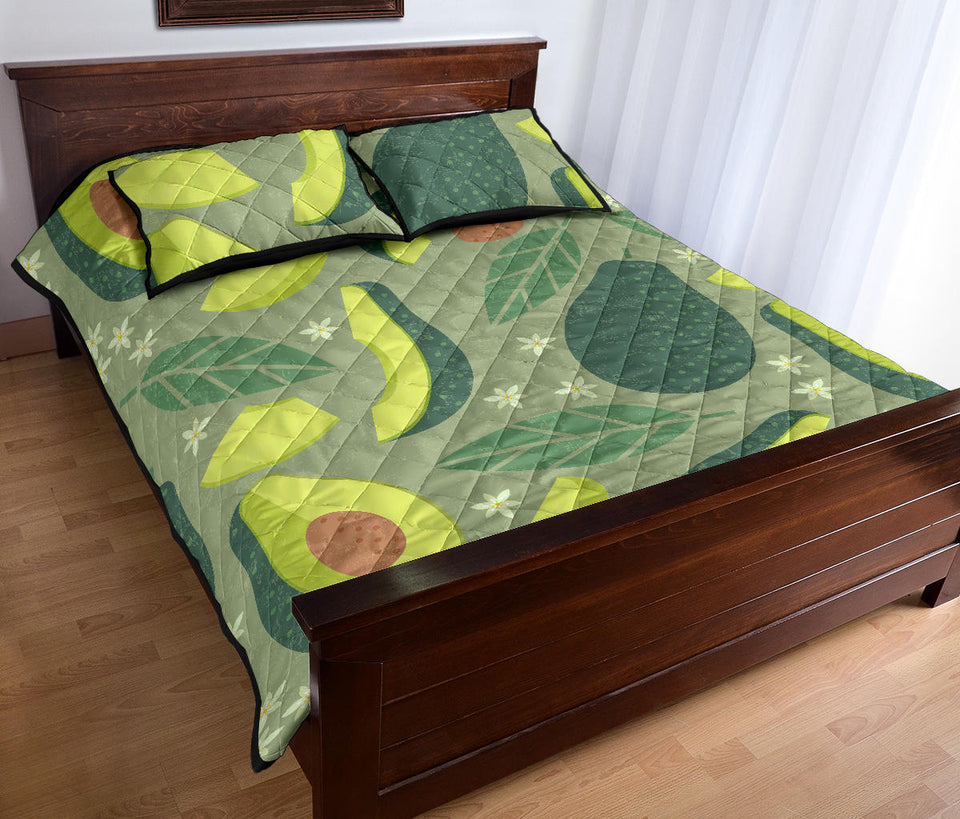 Avocado pattern Quilt Bed Set