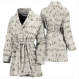 Chemistry Periodic Table Pattern Print Design 04 Women's Bathrobe