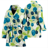 Blueberry Flower Pattern Women'S Bathrobe