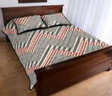 zigzag chevron striped pattern Quilt Bed Set